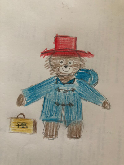 Drawing of Paddington bear