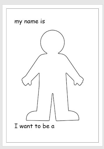 Early Years 1 writing template